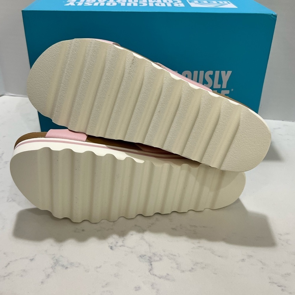 Reef Blush Pink Cork Slide Sandals - Picture 8 of 11